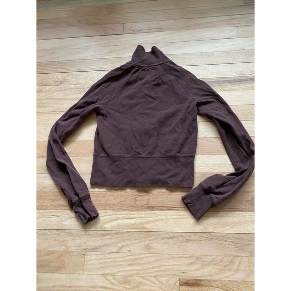 Rare Vintage Abercrombie and Fitch Brown Cropped Zip-up Jacket with Logo - Picture 4 of 4